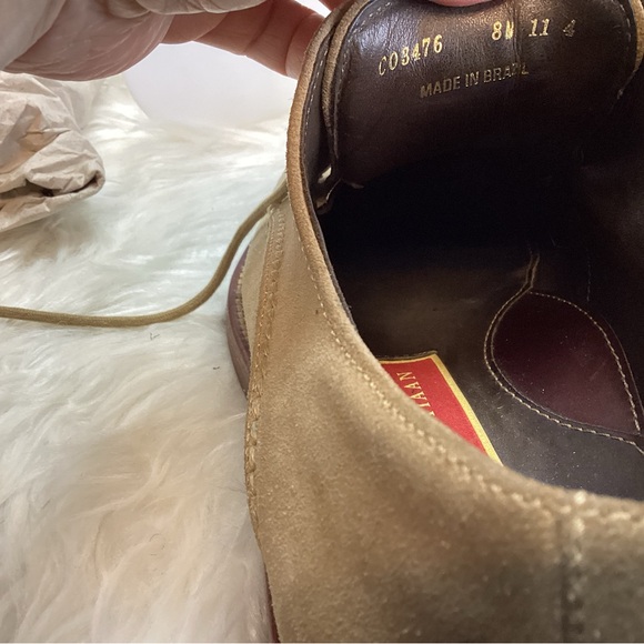 Cole Haan Men’s Lace Up Shoes. Size 8 Tan Suede - Picture 5 of 6